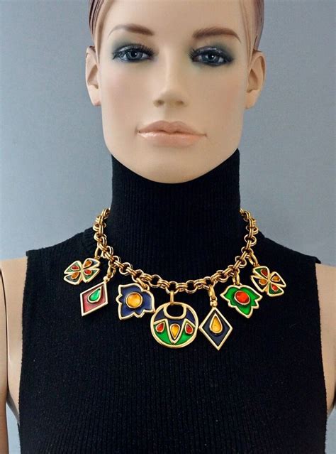 ysl etsy|vintage yves saint laurent necklace.